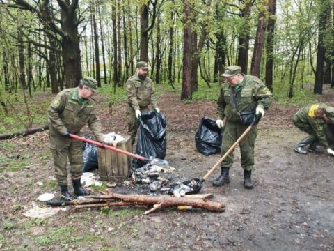 Сотрудники Подольского лесничества навели порядок в лесу у Змеиного озера Новости Подольска 